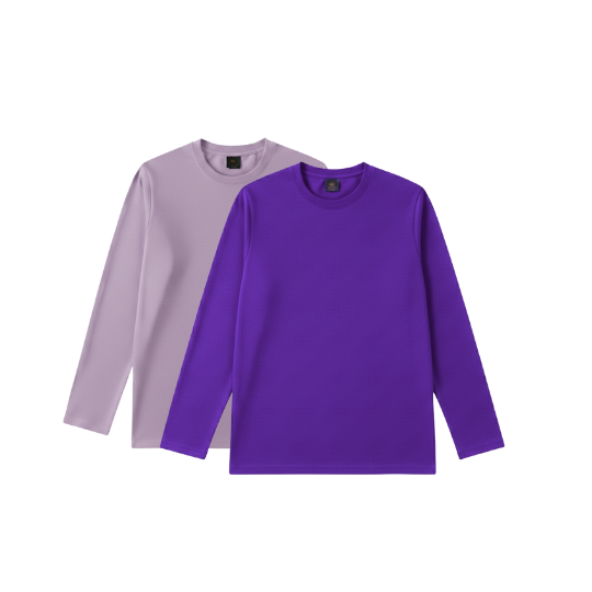 【圓領】長袖素T - 神祕色系 純棉素T、素色T恤、100%純棉T恤、基本款T恤、純棉短袖、百搭T恤、情侶素T、素T推薦