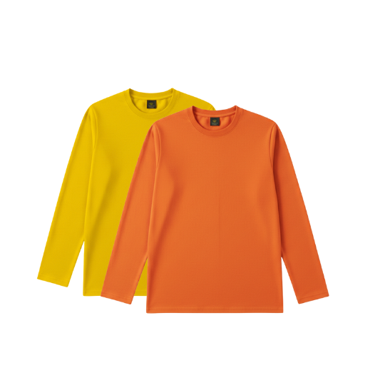 【圓領】長袖素T - 活力盛夏色系 純棉素T、素色T恤、100%純棉T恤、基本款T恤、純棉短袖、百搭T恤、情侶素T、素T推薦