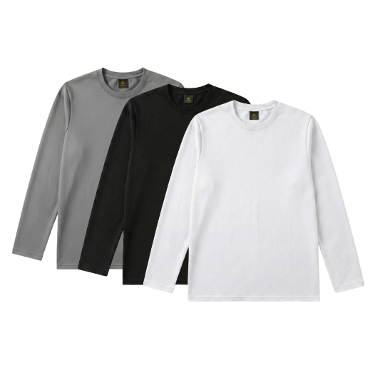 【圓領】長袖素T - 經典色系 純棉素T、素色T恤、100%純棉T恤、基本款T恤、純棉短袖、百搭T恤、情侶素T、素T推薦