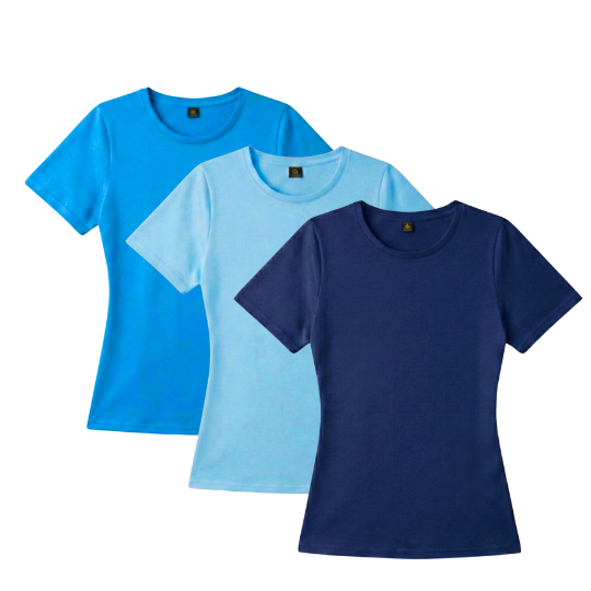 【圓領】女版素T - 海藍色系 女生素T,女版圓領T,重磅不透色,顯瘦短袖,百搭白T,黑灰白,純棉女裝,極簡穿搭