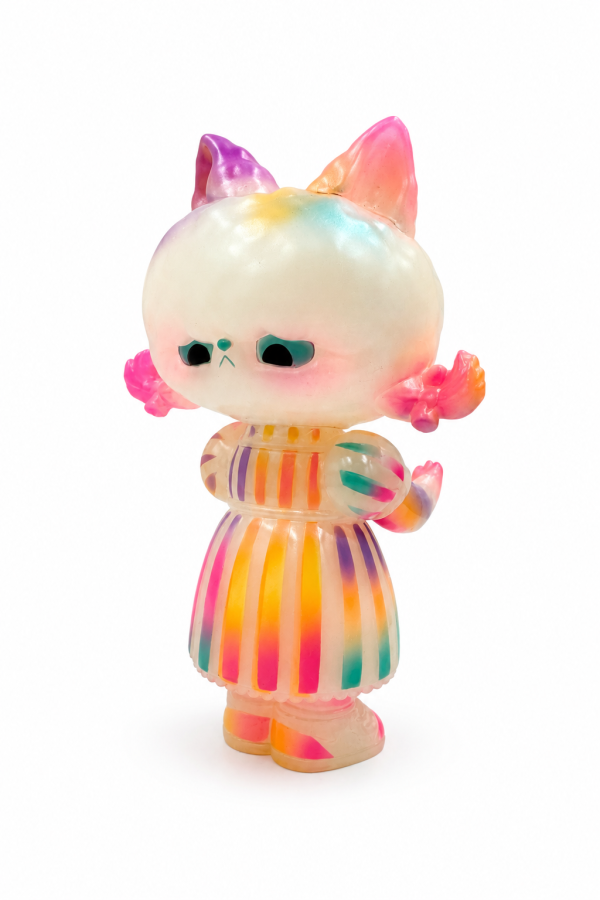 Pigtails Wendy夜光 Doppel Toy, Pigtails Wendy, Wendy Sofubi, GID Wendy, Rainbow Wendy, 夜光玩具, 夜光軟膠, 彩虹軟膠, Sofubi, 軟膠玩具, 藝術玩具, Designer Toy, Art Toy, Vinyl Toy, Urban Toy, 收藏玩具, 限量玩具, 怪奇童話, 潮流玩具, 日本軟膠, 軟膠收藏, Doppel Collec