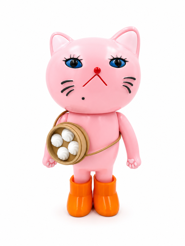 flune芙露內貓咪｜粉色 台灣限定 Flune Shop, フルネ, 芙露內貓咪, フルネネコ, Charmy Chan, 日本設計玩具, 日本藝術玩具, Designer Toy, Art Toy, 台灣限定, 茄芷袋, 小籠包公仔, 貓咪公仔, 日本收藏玩具, 軟膠玩具, Sofubi, 台日聯名, 限定公仔, Flune Shop Taiwan Exclusive, Space3 Store