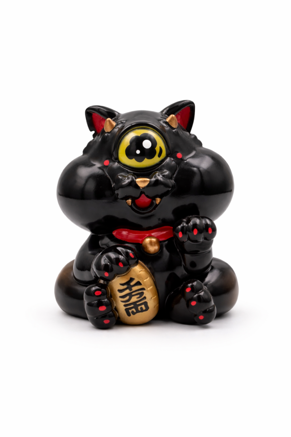 パブラック招き猫｜BOKI | RP sofubi 招福公仔 パブラック招き猫、招き猫、公仔、BOKI RP、設計師玩具、sofubi、軟膠公仔、招福公仔、幸運貓、黑金公仔、藝術玩具、怪誕可愛、收藏公仔、潮流玩具