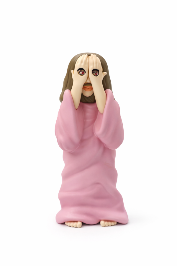 迷因玩具Memetoy｜ 耶穌不要看（全身） Memetoy, 耶穌不要看, 迷因玩具, 迷因公仔, 情緒系公仔, 設計師玩具, 藝術公仔, 黑色幽默玩具, 潮流玩具, 收藏公仔, 當代藝術玩具, 情緒療癒玩具