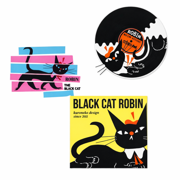 黒ねこ意匠《黑貓羅賓》插畫貼紙組 黒ねこ意匠, kuroneko_design, 黑貓羅賓, Black Cat Robin, 插畫貼紙, 日本設計貼紙, 貓咪貼紙, 設計師商品, 手帳貼紙, 行李箱貼紙, 筆電貼紙, 收藏貼紙, 生活選物, 禮物推薦