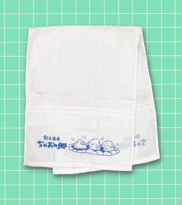 餃子のちゃおさん｜餃子溫泉圖案毛巾 餃子, 餃子のちゃおさん, 餃子毛巾, 溫泉毛巾, 日系插畫, 可愛角色, 療癒小物, 浴室用品, 生活小物, 送禮推薦