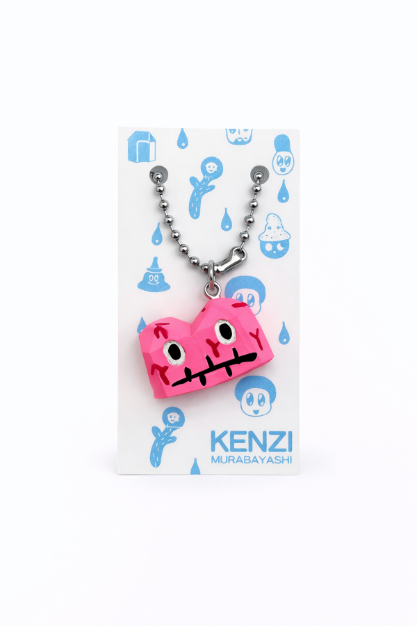 木雕鑰匙圈｜KENZI Kenzi Murabayashi, 鑰匙圈, 角色鑰匙圈, 頭像吊飾, 木雕鑰匙圈, 幾何角色, low poly toy, 設計師玩具, art toy 日本, 包包吊飾, 收藏配件, 可愛鑰匙圈, 創作角色