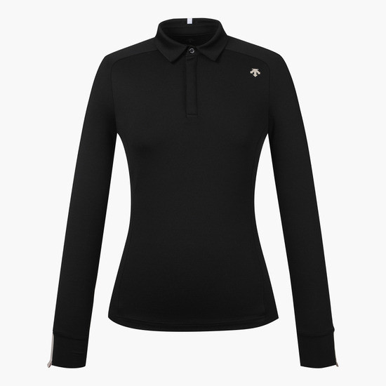 【 DESCENTE 80.85.90現貨 】女款POLO衫 黑 