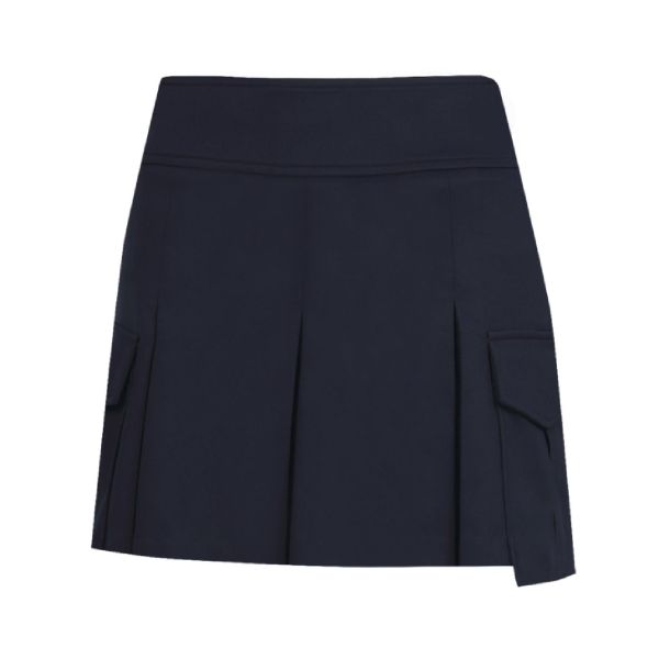 【 Titleist 64現貨 】PLAY 秋冬寬百褶工裝口袋短裙 深藍 