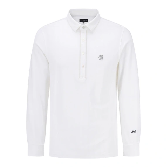 【 St ANDREWS 】男款高爾夫POLO衫 白色 