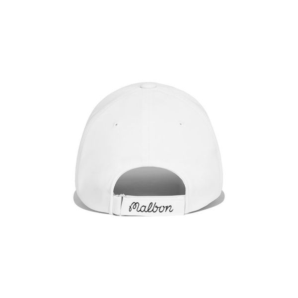 【 Malbon 現貨 】墨鏡收納球帽 白 