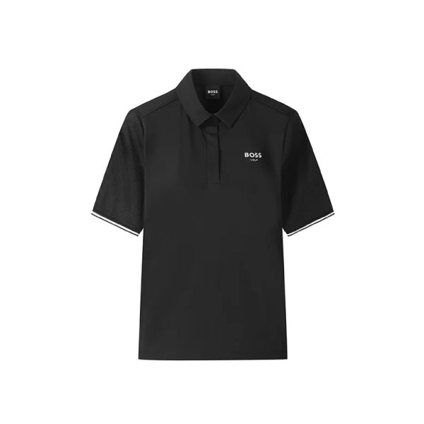 【 BOSS GOLF 】女款透氣polo衫 黑 