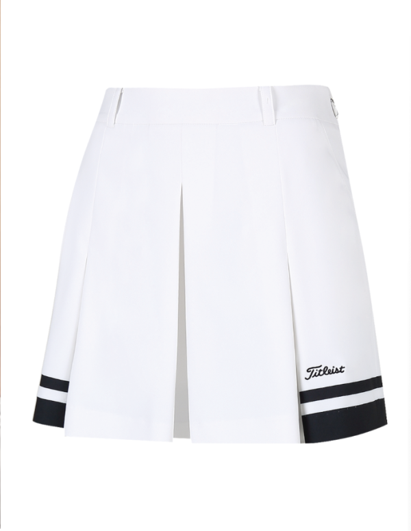 【 Titleist 】夏季跳色百褶裙 海軍藍 