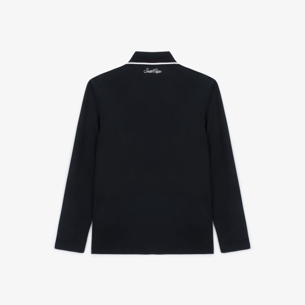 【 SOUTHCAPE 】男款拉鍊POLO衫 黑 