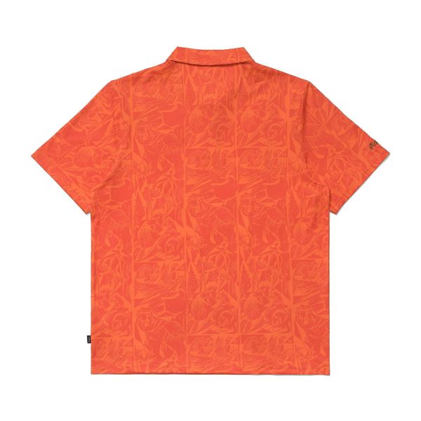 【 Malbon 現貨Ｌ】皮革logo圖騰POLO 橘 