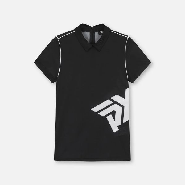 【 PXG 】女款印花POLO衫 黑 