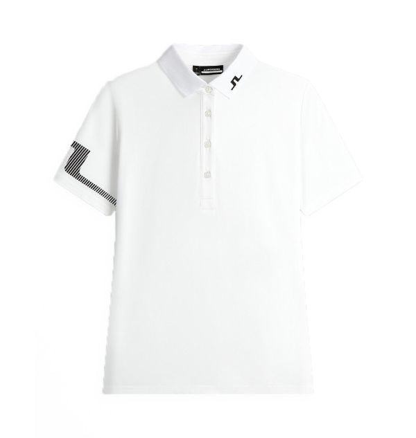 【 JL Ｓ現貨 】女款印花POLO衫 情侶款 白 