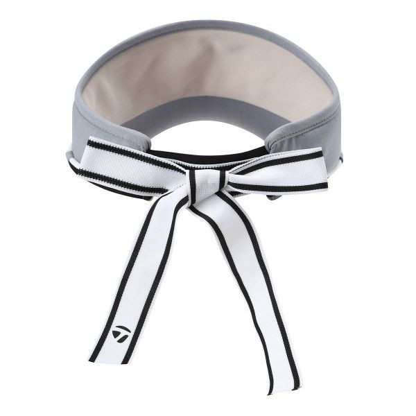 【 TaylorMade 】女款綁帶空頂遮陽帽 灰 