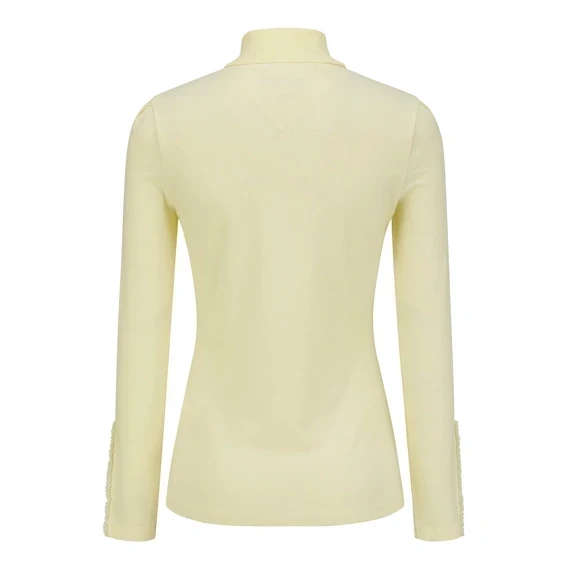 【 St ANDREWS 】女款袖子細節翻領上衣 黃色 