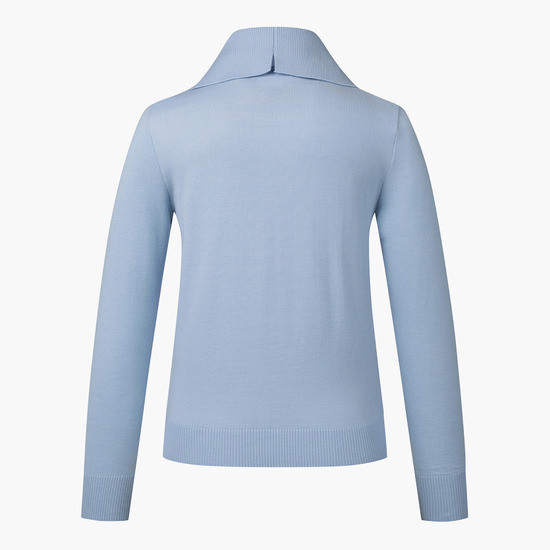 【 DESCENTE 】女款拼接針織上衣 藍 