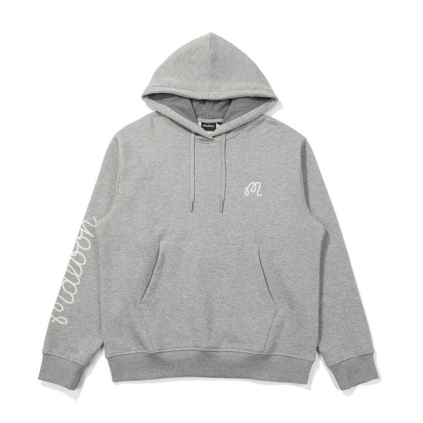 【 MALBON 】男款刷毛帽T 米白 