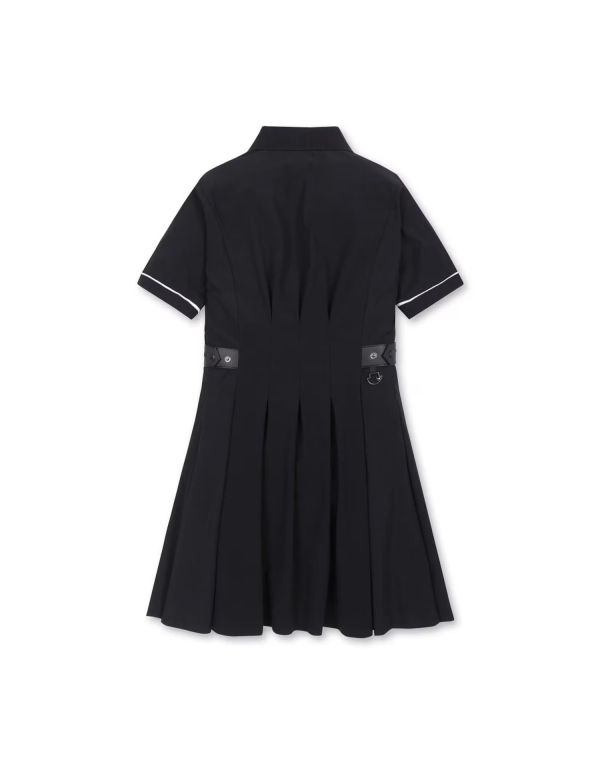 【 WAAC XS現貨】女款短袖洋裝 黑 