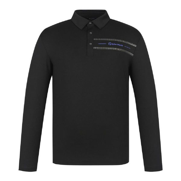 【 TaylorMade 100現貨 】男款速乾印花POLO衫 黑 