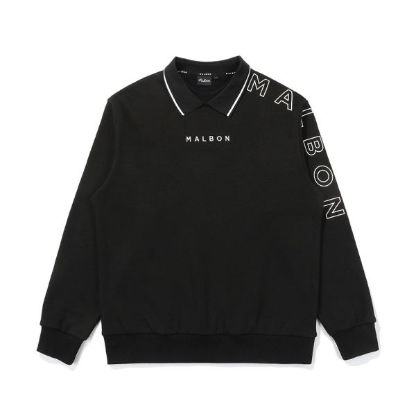 【 MALBON 】男款棉質微刷毛上衣 淺灰 
