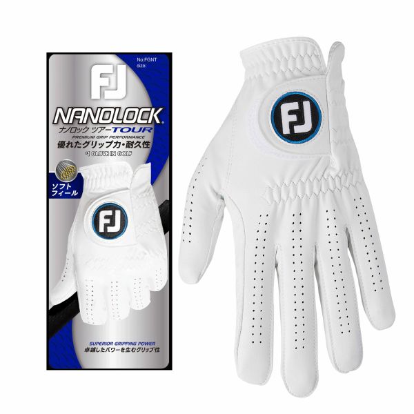 【 FootJoy 23現貨 】現貨 NANOLOCK TOUR 男款高爾夫手套 藍白 