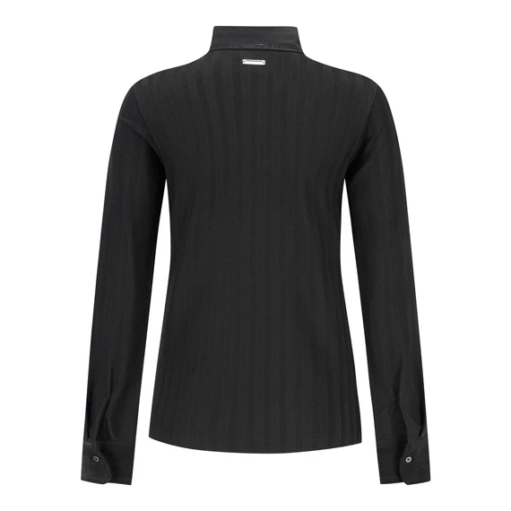 【 St ANDREWS 】女款線條POLO衫 黑色 