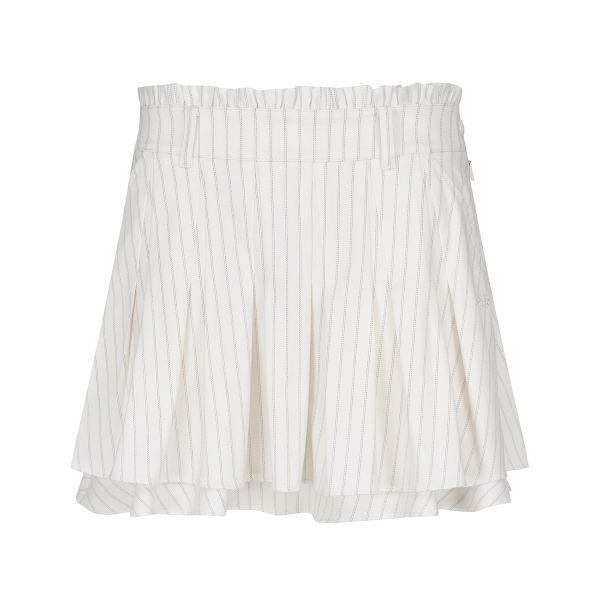 【 St ANDREWS XS現貨 】雙層條紋百褶裙 白 