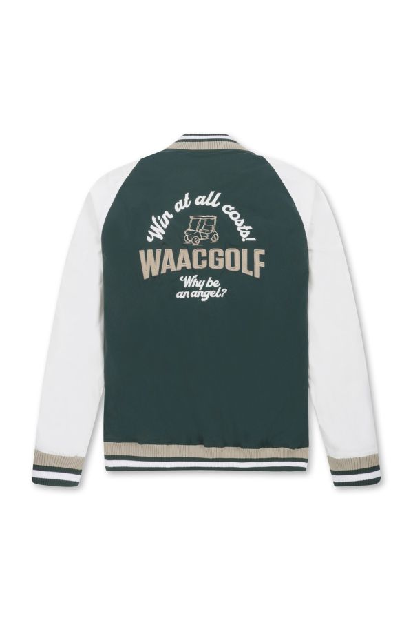 【 WAAC 】男款復古棒球外套 綠色 