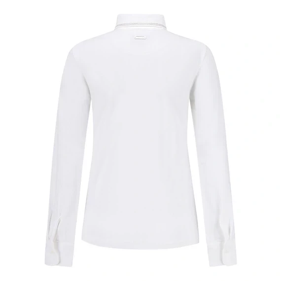 【 St ANDREWS 】女款線條POLO衫 白色 