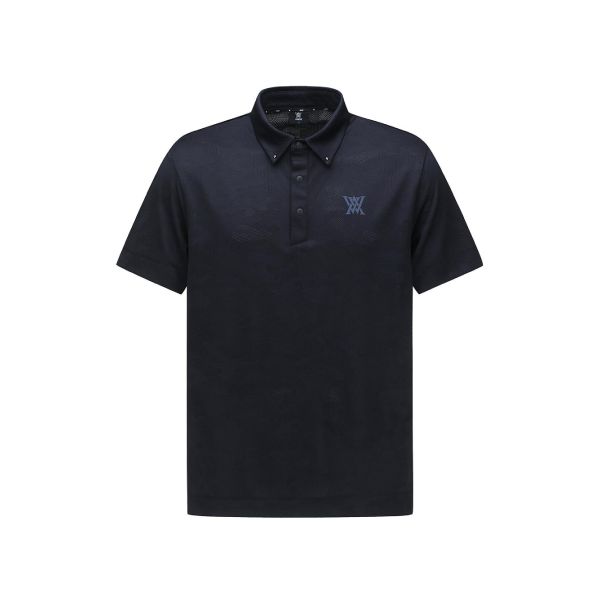 【 ANEW L現貨 】男士提花領短 POLO衫 深藍色 