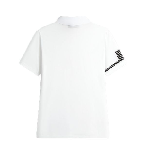 【 JL Ｓ現貨 】女款印花POLO衫 情侶款 白 