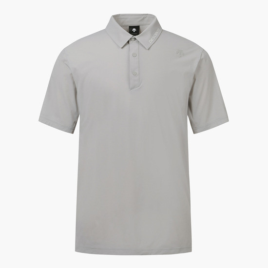 【 DESCENTE 105現貨 】男款尼龍POLO衫 灰 