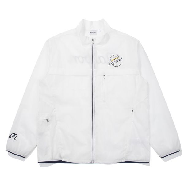 【 MALBON 】男款輕量尼龍外套 白色 