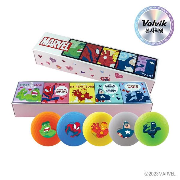 【 Volvik 現貨 】漫威聯名高爾夫三層球 4入 