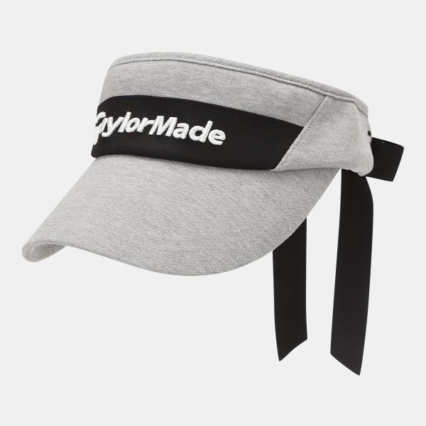 【 TaylorMade 】女款寬版空頂遮陽帽 灰 