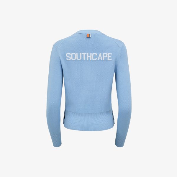 【 SOUTHCAPE 】女款V領針織外套 藍 