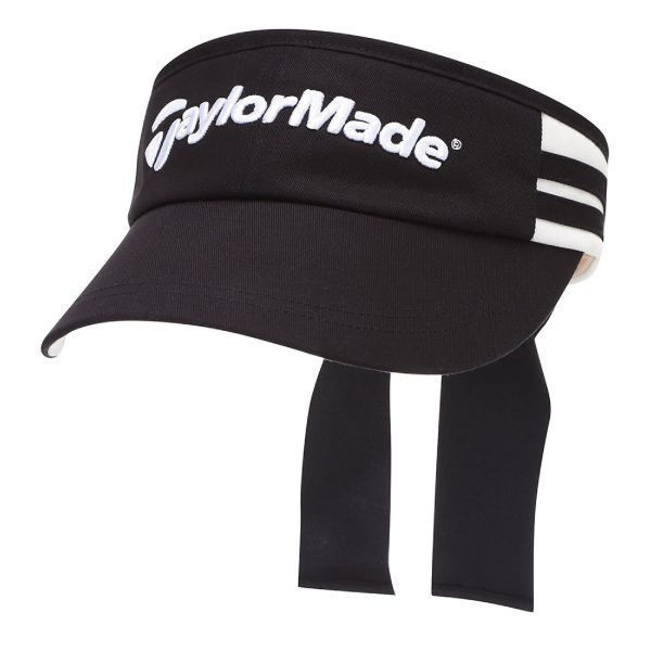 【 TaylorMade 現貨 】女款綁帶空頂遮陽帽 黑 