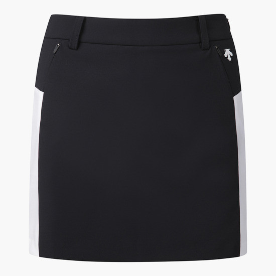 【 DESCENTE 61.64現貨 】跳色H型短裙 黑 