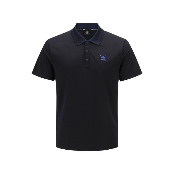 【 ANEW XL現貨 】男士提花藍logo領短 POLO衫 深藍色 
