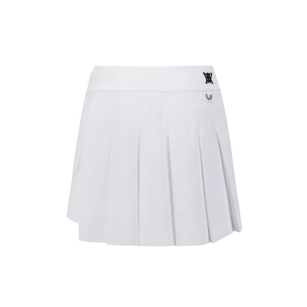 【 ANEW XS現貨 】女款寬版百褶短褲 白 