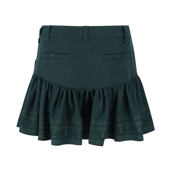 【 St ANDREWS 】刺繡設計短裙 綠色 