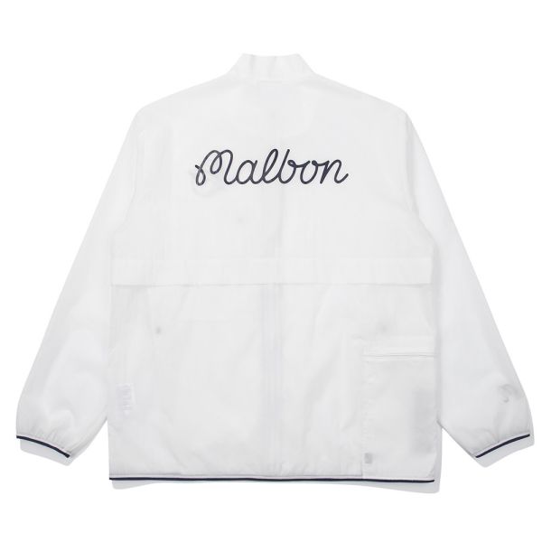 【 MALBON 】男款輕量尼龍外套 白色 
