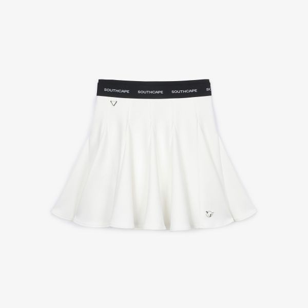 【 SOUTHCAPE 】女款喇叭短裙 白 
