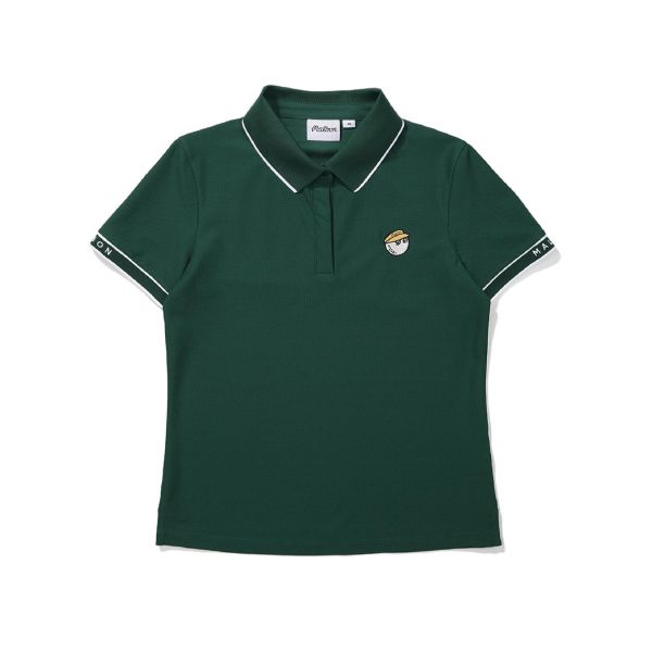 【 MALBON XS現貨 】女款翻領POLO衫 綠 