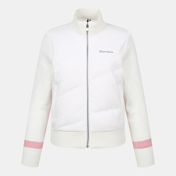 【 TaylorMade 】女款拼接羽絨外套 白 