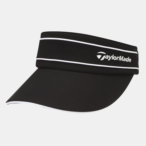 【 TaylorMade 】女款線條空頂遮陽帽 黑 